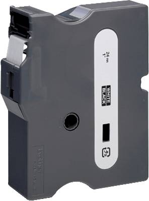 brother TX-355 Schriftbandkassette 24mm weiß auf schwarz