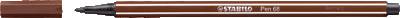 STABILO Pen 68, Fasermaler/68-45, braun, 1mm