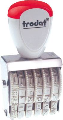 trodat 1546 Ziffernbänderstempel  6-stellig Schrift 3 mm