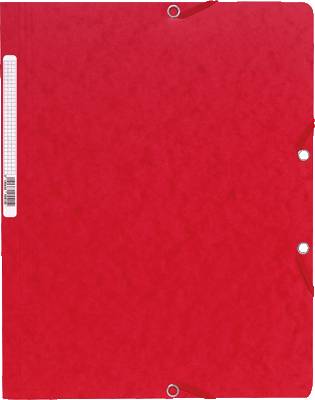 EXACOMPTA Eckspannmappe A4 ohne Klappe/5515E, rot, 240x320mm