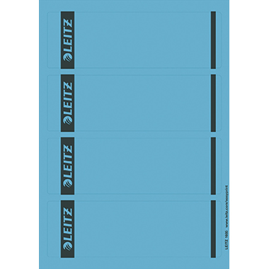 Leitz Ordneretikett 16852035 kurz/breit Papier blau 100 Stück