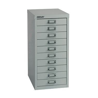 Bisley Schubladenschrank L2910645 10Schubfächer lichtgrau