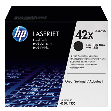 HP Toner Q5942XD 42X 20.000Seiten schwarz 2 Stück