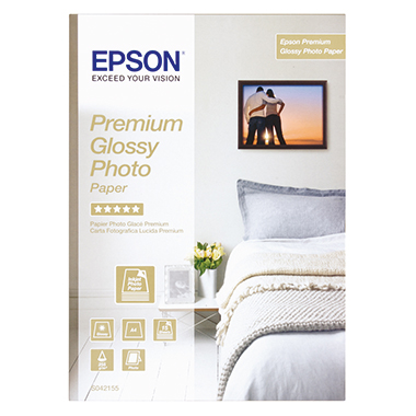 Epson Fotopapier Premium Glossy C13S042155 DIN A4 weiß 15 Blatt