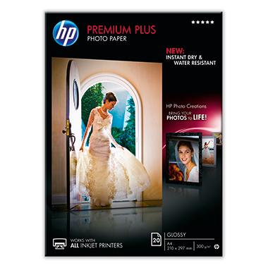 HP Fotopapier Premium Plus CR672A DIN A4 300g weiß 20 Blatt