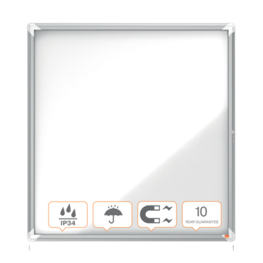 Nobo Schaukasten 1902581 97,2x100x4,5cm 12xDIN A4 silber
