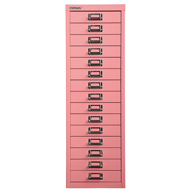 Bisley Schubladenschrank L3915601 15Schubfächer pink