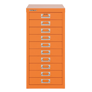 Bisley Schubladenschrank L2910603 10Schubfächer orange