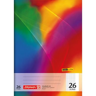 BRUNNEN Schulheft Lin 26 104492602 DIN A4 16Blatt kariert