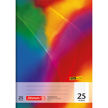 BRUNNEN Schulheft Lin 25 104492502 DIN A4 16Blatt liniert