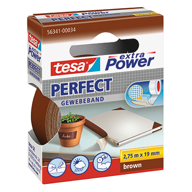 tesa Gewebeband Extra Power Perfect 56341-00034 19mmx2,75m braun