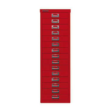 Bisley Schubladenschrank L3915670 15Schubfächer kardinalrot