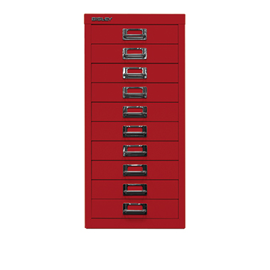 Bisley Schubladenschrank L2910670 10Schubfächer kardinalrot