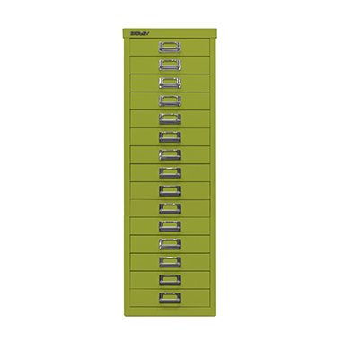 Bisley Schubladenschrank L3915604 15Schubfächer grün