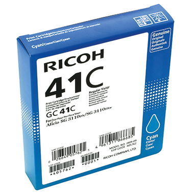 Ricoh Gelpatrone 405762 GC-41C 2.200Seiten cyan
