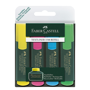 Faber-Castell Textmarker TEXTLINER 48 154804 sortiert 4St.