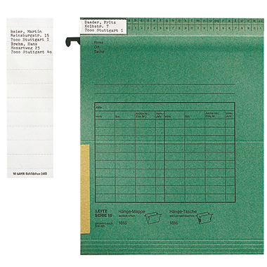 LEITZ Beschriftungsetiketten 2465/2465-00-01, weiß, Karton, 50x15mm, Inh. 100