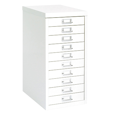 Bisley Schubladenschrank L2910696 10Schubfächer verkehrsweiß