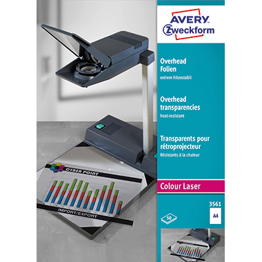 Avery Zweckform Laserfolie 3561 DIN A4 transparent 50 Stück