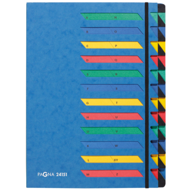 PAGNA Ordnungsmappe Deskorganizer 24151-02 DIN A4 24tlg. Pressspan bl
