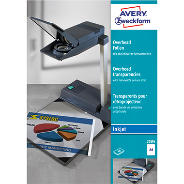 Avery Zweckform Inkjetfolie 2504 Sensor kurz glasklar 50 Stück
