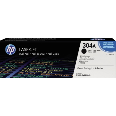 HP Toner CC530AD 304A 3.500Seiten schwarz 2 Stück