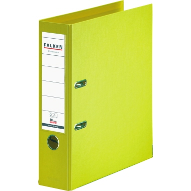 FALKEN Ordner Chromocolor gelb/11285517, gelb, Rücken 80mm, für A4