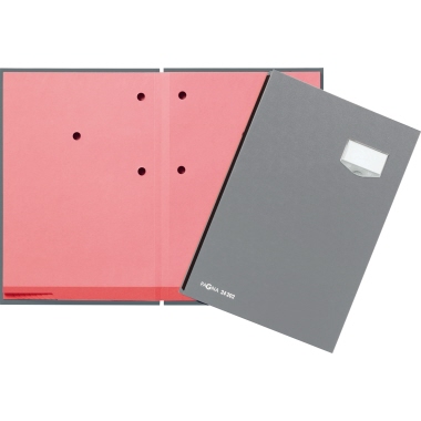 PAGNA Unterschriftenmappe de Luxe 24202-06 20Fächer Pappe grau