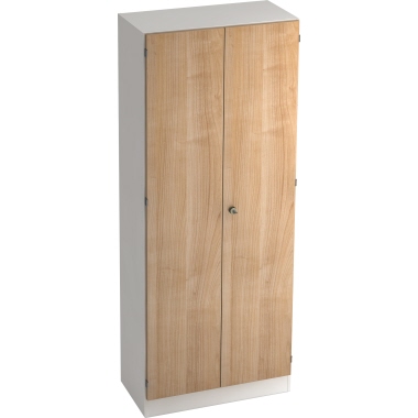 Hammerbacher Flügeltürenschrank V6100/W/N/SG 5OH weiß/nußbaum