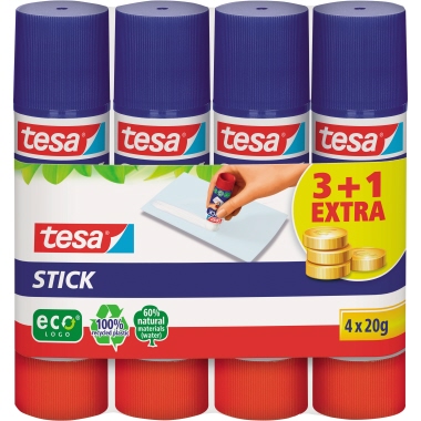 tesa Klebestift ecoLogo 57088-00200 20g 4 Stück