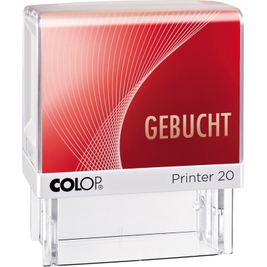 COLOP Textstempel Printer 20 GEBUCHT 100672 38mm Kunststoff rot