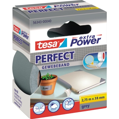 tesa Gewebeband extra Power Perfect 56343-00040 38mmx2,75m grau