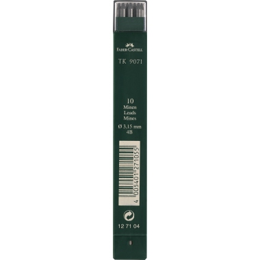 Faber-Castell Fallmine TK 9071 127104 3,15mm 4B 10 Stück