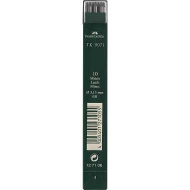 Faber-Castell Fallmine TK 9071 127106 3,15mm 6B 10 Stück