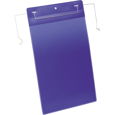 DURABLE Kennzeichnungstasche 175307 Bügel A4 hoch d.bl 50 Stück
