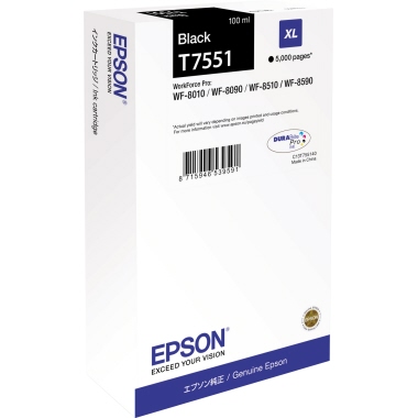Epson Tintenpatrone C13T755140 T7551 5.000Seiten schwarz