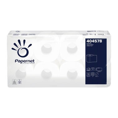 Papernet Toilettenpapier 404578 4-lagig 150Bl. Zellstoff 8 Rl./Pack.