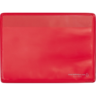 Tarifold Kennzeichnungshülle 166043 A4 quer PVC rot 10 Stück