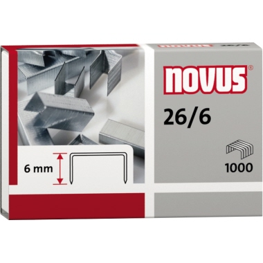 NOVUS Heftklammer 26/6 040-0056 verzinkt 1.000 Stück