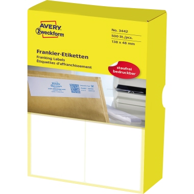 ZWF Frankieretiketten 03442 500St 138x48 (doppel)