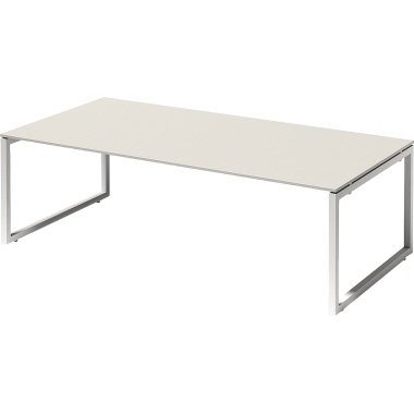 Bisley Konferenztisch DOF2412GW396 O 2400x740x1200mm weiß/gr.ws