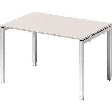 Bisley Schreibtisch DUH1208GW396 U 1200x650-850x800mm weiß/gr.ws