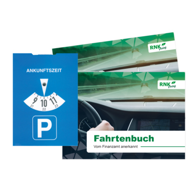RNK Fahrtenbuch 3119/2 PKW DIN A6 quer 2 Stück +Parkscheibe