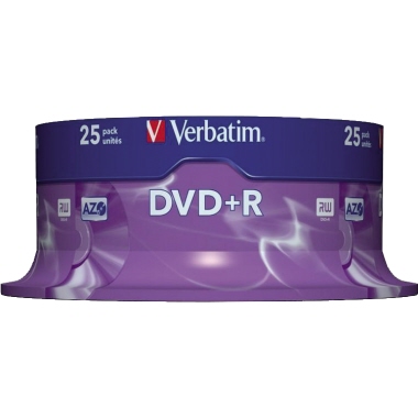 Verbatim DVD+R 43500 16x 4,7GB 120Min. Spindel 25 Stück