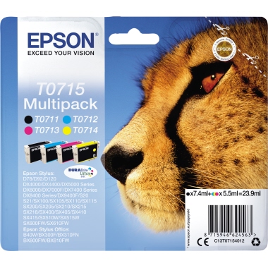 Epson Tintenpatrone C13T07154012 sw/c/m/y 4 Stück