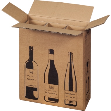 smartboxpro Versandkarton 00069083 für 3 Flaschen 10 Stück