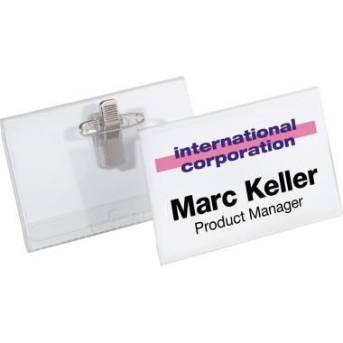 DURABLE Namensschild 869419 75x40mm transparent 5 Stück