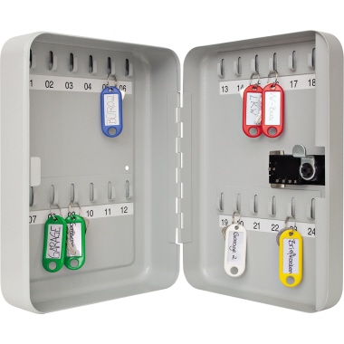WEDO Schlüsselschrank 24er/10242437 18,6 x 9,4 x 25 cm lichtgrau 24