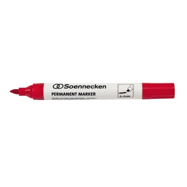 Soennecken Permanentmarker 3108 1-4mm Keilspitze rot