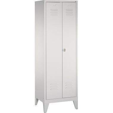 C+P Wäsche-Spind 806020S10000 auf Füßen 2Abteile lgr/lgr